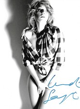 Ludivine Sagnier autograph signed 20x27 cm picture B/W