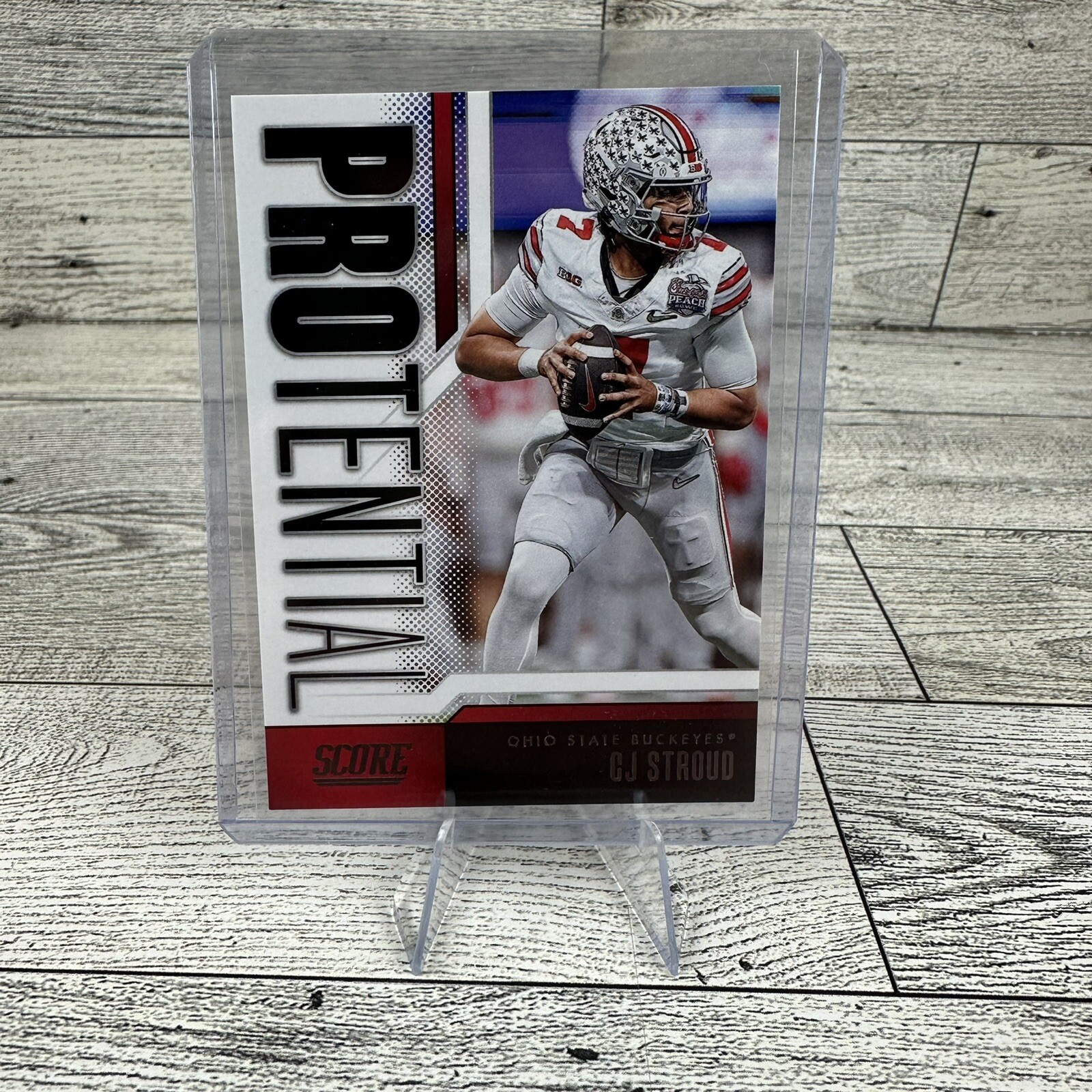 Panini Score 2023 Football CJ Stroud Protential Insert Rookie Card OSU Buckeyes
