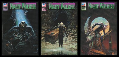 Vampire Nightwalker Night Walker Comic Set 1-2-3 Lot Undead Vampire Horror Supernatural ...