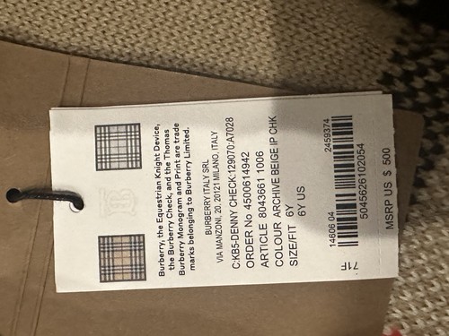 Burberry kids Denny checked wool and cashmere sweater 6Y - Picture 4 of 5