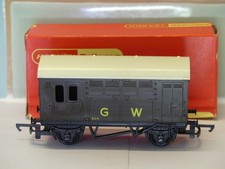 HORNBY OO GAUGE R123 GW GWR BROWN HORSE BOX WAGON R/N 505 BOXED