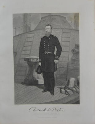 #ad US Civil War Admiral David Porter Antique Engraving Original 1863 Art Print $24.99