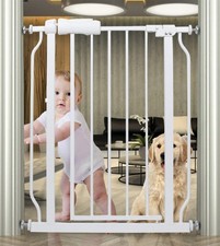 Small Narrow Baby Gate for Stairs Doorways 24-29 Inch Pressure Mounted