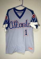 c1978 ATLANTA BRAVES Authentic Sewn Jersey #1 Jerry Royster Fielders Choice Sz M