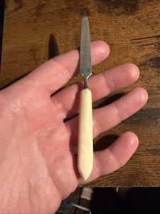 Nicholson Antique Ivory Bone Handle Nail File Manicure Tool Mad In Germany
