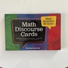 Math Discourse Cards - Encourage Peer  Whole Class Conversations - NEW SEALED