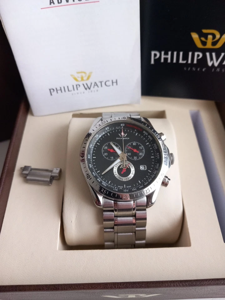 Philip Watch Blaze Steel Chronograph Watch - Full Set, 2011 - Image 3 of 4