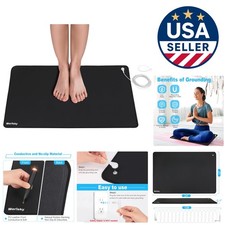 Comfortable 24x16" Grounding Mat with 15-ft Cord - Ideal for Meditation  Sleep