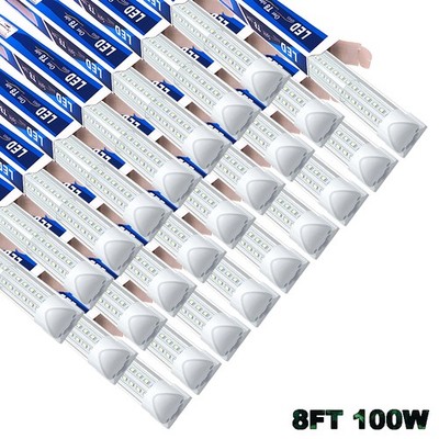25 Pack 100W 8 Foot LED Shop Light Garage Fixtures T8 Integrated LED Tube Light