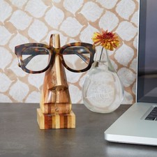 Nose Wood Eyeglasses Holder