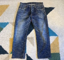 Eternal Japan flat head heavily textured indigo dyed jeans, size 32