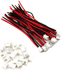 20 Sets Mini Micro JST-XH 2.54Mm Pitch 2 Pin Male Connector with 10Cm Silicone W
