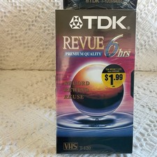 LOT OF 9 VHS TAPES - TDK 6 Hours Blank VHS Video Cassette Tape T-120 Revue New