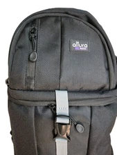Altura Photo Camera Sling Bag Crossbody Backpack in Black multiple packets