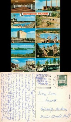 Wolfsburg Views from the City with Outdoor Pool, Subway and Industrial Facilities 1970