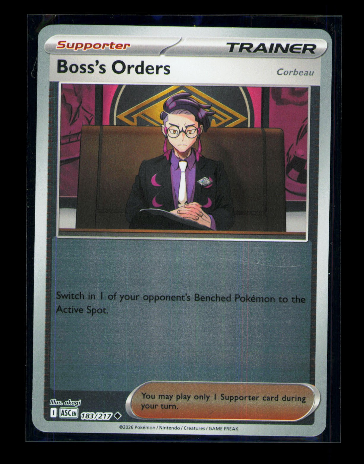 Boss's Orders [Corbeau] Reverse Holo Uncommon ME: Ascended Heroes 183/217 NM