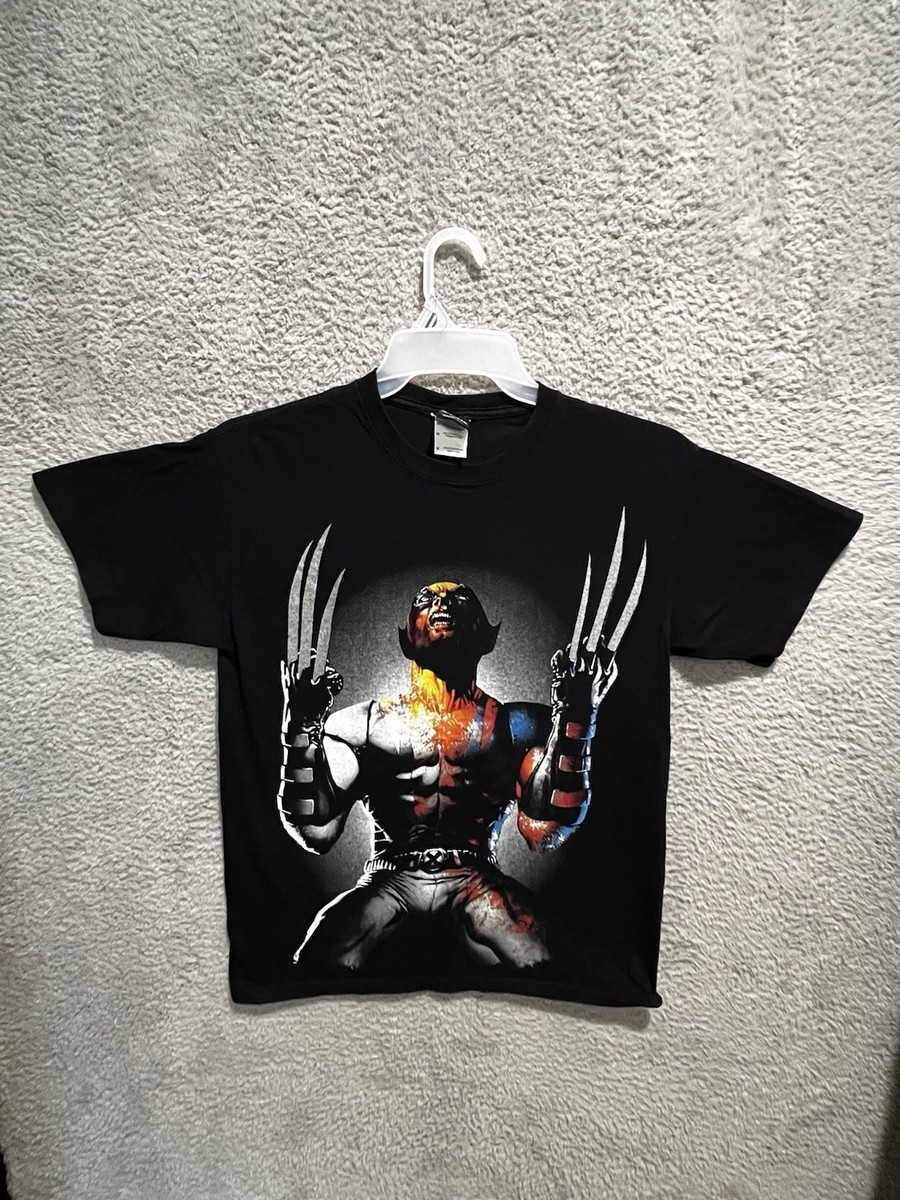 Marvel Wolverine Claws Graphic T-Shirt Black Mad Engine Size M Superhero Tee