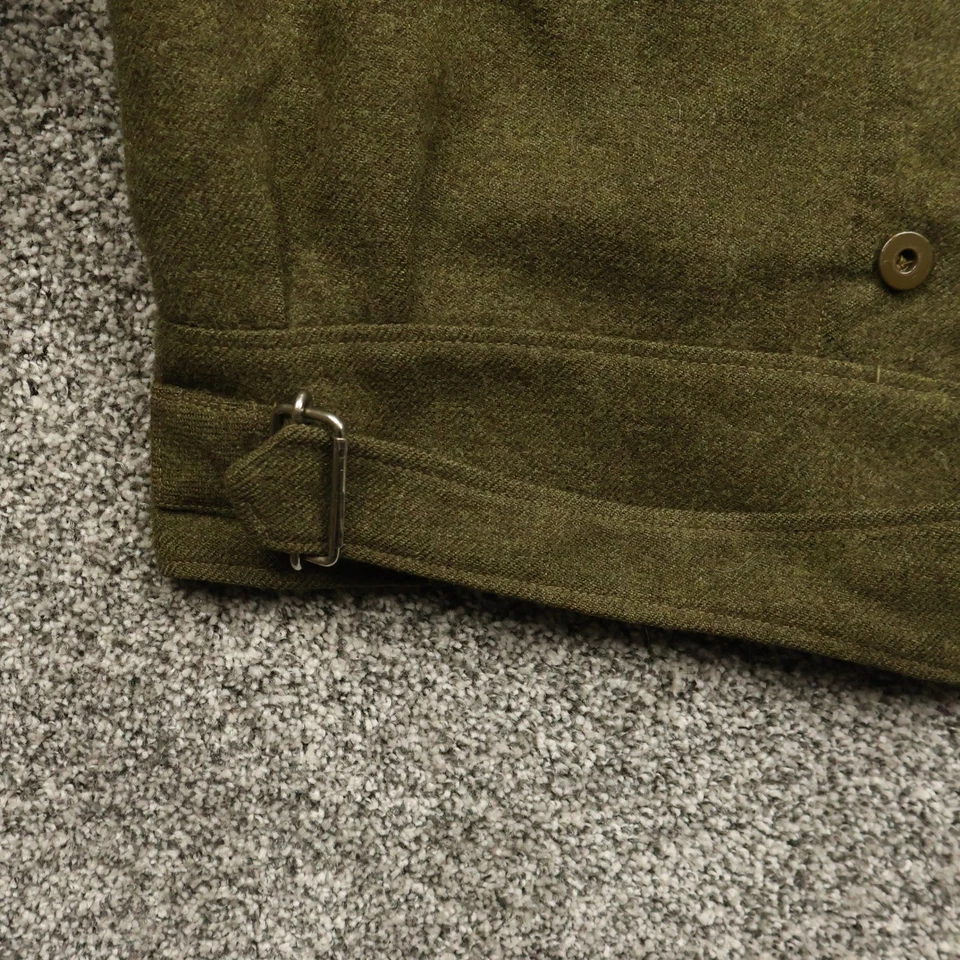 Vintage British Army Jacket Mens 19 1961 Khaki Wool Battle Dress Military biker - Image 4 of 4