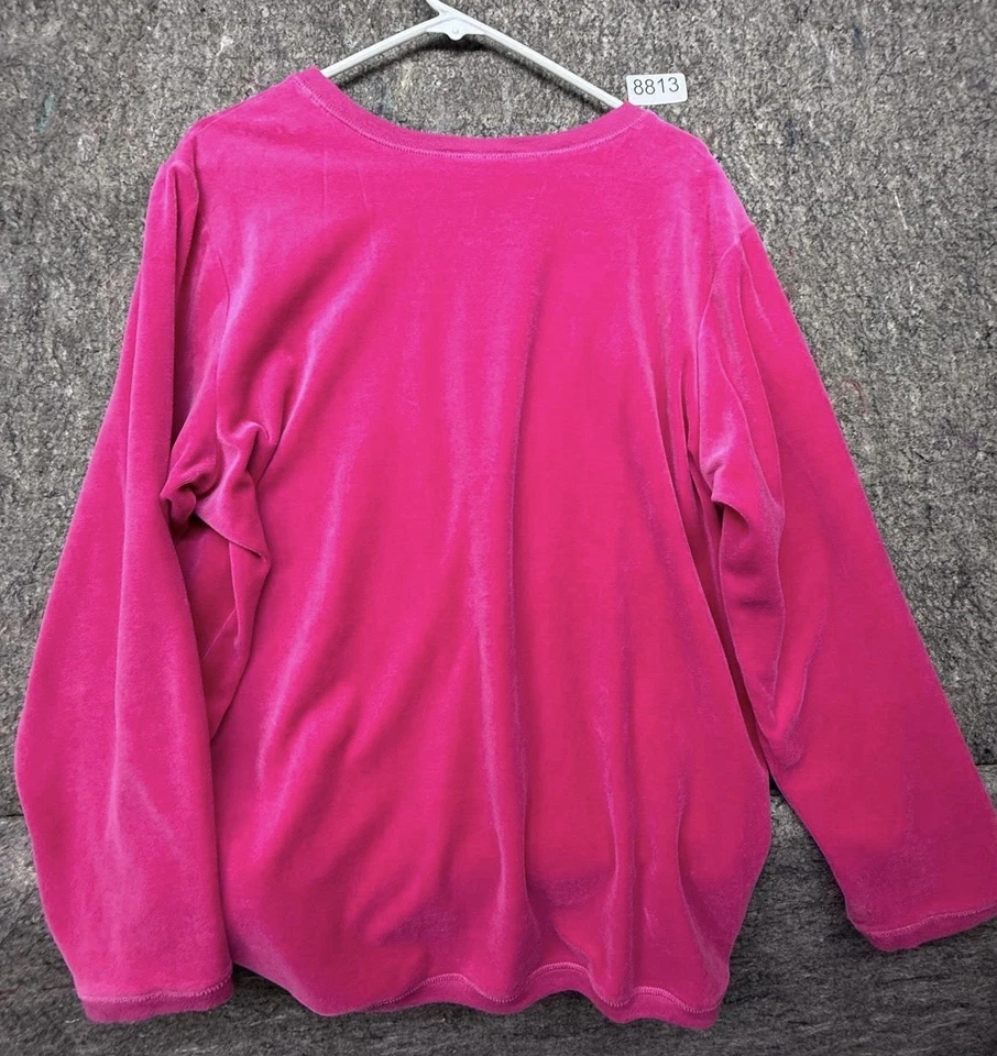 Quacker Factory Women's Sweater Pink Rhinestone Embellishment XL - Image 2 of 4