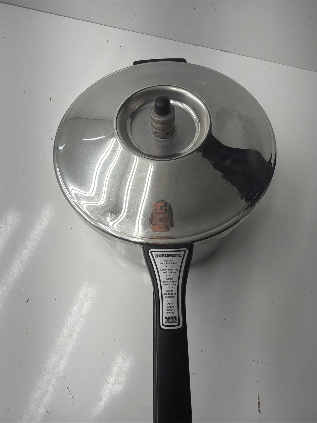 Kuhn Rikon Duromatic 5 L Stainless 18/10 Pressure Cooker Switzerland 3342 No Cap