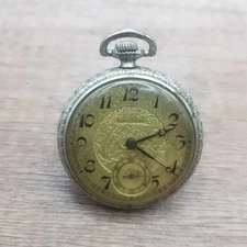 Stratford Langendorf Swiss Pocket Watch 6 Jewels in Illinois Watch Case Nickel 1