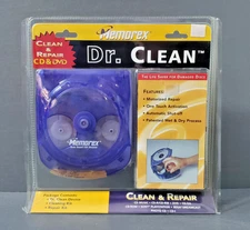 Memorex Dr Clean Motorized Disc Repair & Cleaning Kit CD DVD Blu-ray Video Game