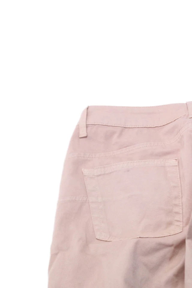 Calça Capri Blumarine Feminina Algodão Cintura Média Frente Plana Rosa Tamanho 40 - Imagem 4 de 4