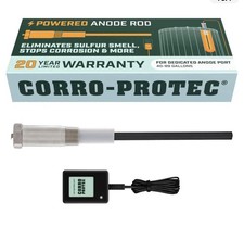 Corro-Protec Powered Anode Rod for Water Heater 40-89 Gallon Tank, Black
