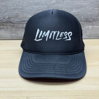 Limitless Hat Cap Snap Back Black Trucker Mesh Motivational Graphic Otto