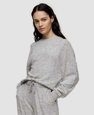 TopShop Womens Gray Marled Super Soft Sweatshirt sz Medium
