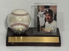 Ozzie Guillen Autographed Signed Official Baseball w/ Card, Display & Plaque