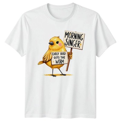 Early Bird Gets The Worm Morgensänger Vogel Wortspiel T-Shirt