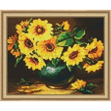 PixelHobby Golden Petals Kit Frame Mosaic Art Kit