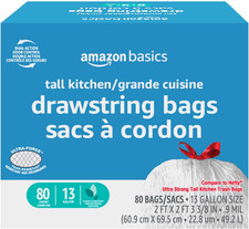 Ultra-Force Tall Kitchen Drawstring Trash Bags, Classic Clean Scented, 13 Gallon