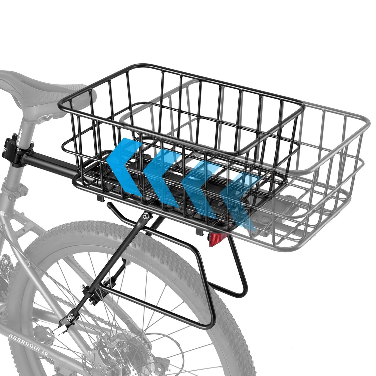 Rear Bike Rack with Basket, Full Quick Release Bike Rear/Cargo