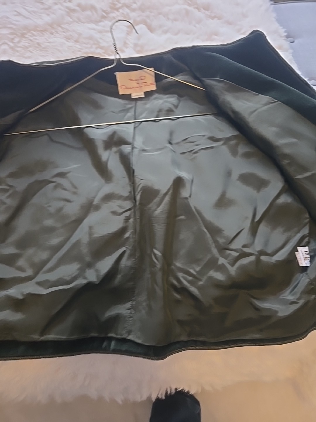 Vintage Miss O By Oscar Dela Renta Velvet Blazer Open Forest Green Women's Sz 12