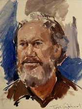 PORTRAIT PAINTING OF THE ARTIST MAURICE SILBER SIGNED COPELAND AMERICAN NEW YORK