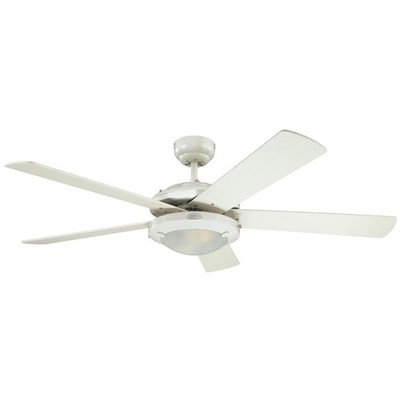 Westinghouse 72336 White Comet Indoor Ceiling Fan with LED Light Fixture 52 in.