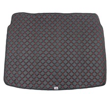 Kofferraumwanne Kofferraummatte PU-Leder für Jeep Renegade 2014-2024 Schwarz Rot