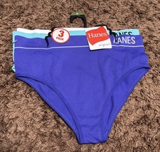 NWT Women  s 3-Pack Hanes Originals Seamless Rib Hi-Leg Bikini Underwear Size XL