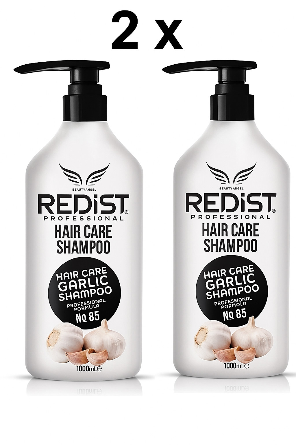 Redist Hair Care Shampoo Garlic 1000ml – Pack of 2 | Reducing Hair Loss