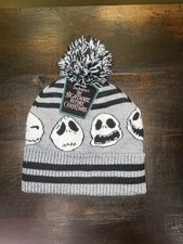 NEW Disney The Nightmare Before Christmas Adult Winter Hat Pom Beanie One Size