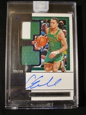 2019-20 One and One  CARSEN EDWARDS  Rookie Dual Jersey Autographs  BLUE  #29/49