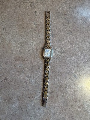 Pulsar 1N01-X126 Two Tone Quartz Analog Ladies MOP 12H Dial Watch Sz. 5 3/4''