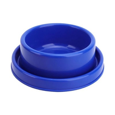 Ants Away Dog Bowl Cat Puppy Food Bowls Round No Spill Eating Feeder Small Blue