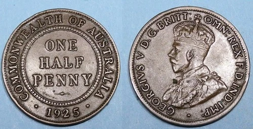 1925 Australia Penny — photo from the most recent tracked eBay sale