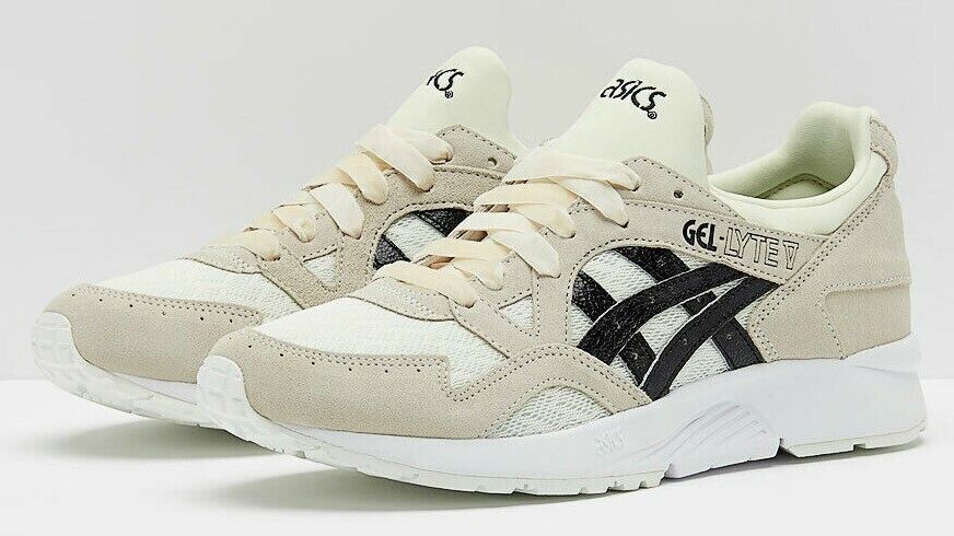 Asics Gel-Lyte V Running Cream White Black H8G6L Womens Sz 9.5 NWB | eBay