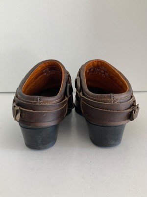 Frye Womens Leather Belted Harness Mules Shoes 70760 Square  display picture 1