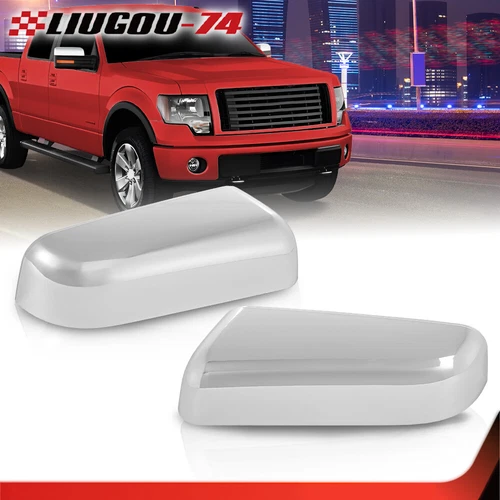  Fit For 2009-2014 Ford F-150 Pair Top Half Chrome Mirror Cover Right & Left