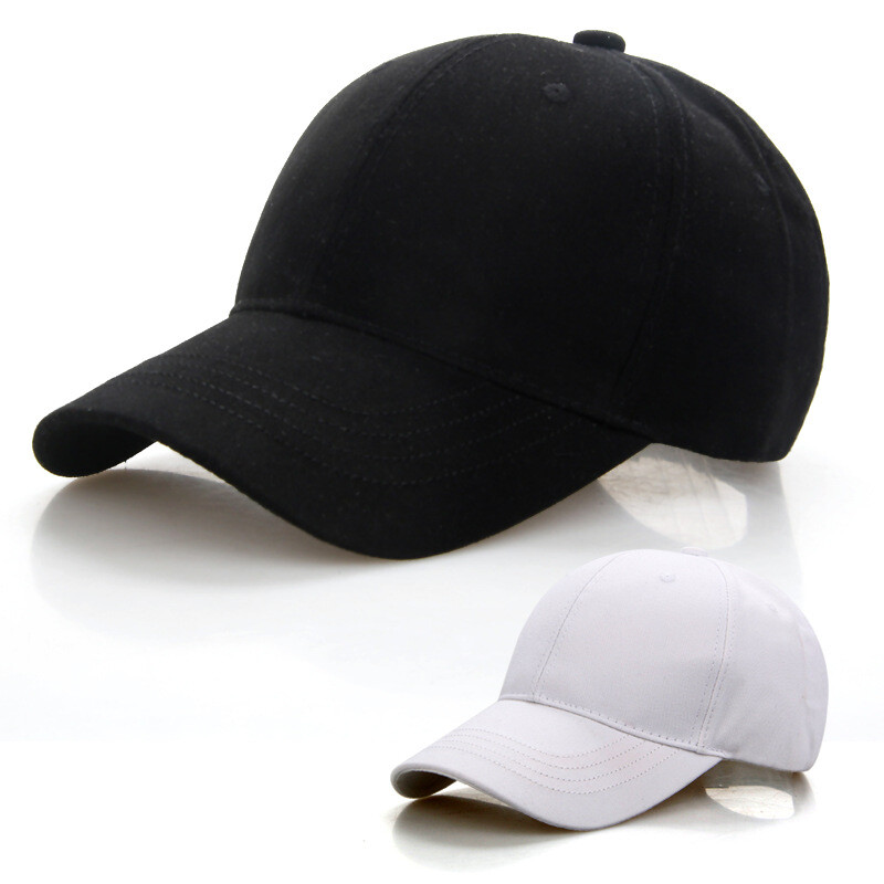 Spring summer solid cotton baseball cap for men with adjustable fit